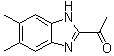 结构式 CAS# 881672-80-6, 1-(5,6-二甲基-1H-苯并咪唑-2-基)乙酮