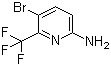 structure of CAS# 882500-21-2, 5-Bromo-6-(trifluoromethyl)pyridin-2-amine