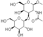 structure of CAS# 88274-25-3, Methyl 2-(acetylamino)-2-deoxy-3-O-beta-D-galactopyranosyl-beta-D-galactopyranoside