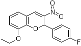 结构式 CAS# 883046-50-2, 8-乙氧基-2-(4-氟苯基)-3-硝基-2H-1-苯并吡喃