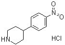 structure of CAS# 883194-93-2, 4-(4-Nitrophenyl)piperidine monohydrochloride