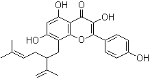 结构式 CAS# 883859-83-4, 8-Lavandulylkaempferol