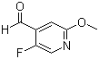 结构式 CAS# 884495-12-9, 5-氟-2-甲氧基吡啶-4-甲醛