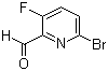 结构式 CAS# 885267-36-7, 6-溴-3-氟-2-吡啶甲醛