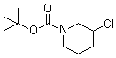 结构式 CAS# 885275-01-4, 3-氯-1-哌啶甲酸叔丁酯