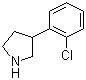 结构式 CAS# 885277-67-8, 3-(2-氯苯基)吡咯烷