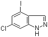 结构式 CAS# 885519-56-2, 6-氯-4-碘-1H-吲唑