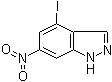 结构式 CAS# 885519-85-7, 4-碘-6-硝基-1H-吲唑