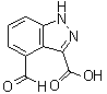 结构式 CAS# 885519-90-4, 4-甲酰基-1H-吲唑-3-羧酸