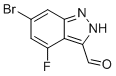 结构式 CAS# 885520-72-9, 6-溴-4-氟-2H-吲唑-3-甲醛