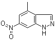 结构式 CAS# 885520-77-4, 4-甲基-6-硝基-1H-吲唑