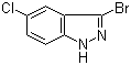 structure of CAS# 885521-43-7, 3-Bromo-5-chloro-1H-indazole