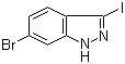 结构式 CAS# 885521-88-0, 6-溴-3-碘吲唑