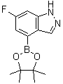 结构式 CAS# 885698-71-5, 6-氟-4-(4,4,5,5-四甲基-[1,3,2]二氧硼杂环戊烷-2-基)吲唑