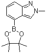 结构式 CAS# 885698-95-3, 2-甲基-2H-吲唑-4-硼酸频哪醇酯