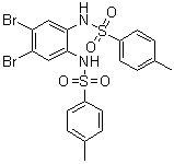 结构式 CAS# 88617-67-8, 4,5-二溴-N,N'-二对甲苯磺酰基邻苯二胺