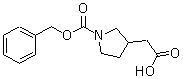 结构式 CAS# 886362-65-8, 1-[苄氧羰基]-3-吡咯烷乙酸