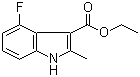structure of CAS# 886362-68-1, 4-Fluoro-2-methylindole-3-carboxylic acid ethyl ester