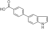 结构式 CAS# 886363-18-4, 4-(1H-吲哚-5-基)苯甲酸