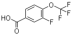 structure of CAS# 886498-89-1, 3-Fluoro-4-trifluoromethoxybenzoic acid