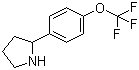 structure of CAS# 886502-92-7, 2-[4-(Trifluoromethoxy)phenyl]pyrrolidine
