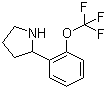 结构式 CAS# 886503-02-2, 2-[2-(三氟甲氧基)苯基]吡咯烷