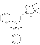 结构式 CAS# 886547-94-0, 1-(苯磺酰基)-1H-吡咯并[2,3-b]吡啶-3-硼酸频哪醇酯
