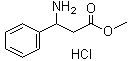 结构式 CAS# 88831-43-0, 3-氨基-3-苯基丙酸甲酯盐酸盐
