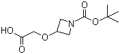 结构式 CAS# 889952-83-4, 3-(羧基甲氧基)-1-氮杂环丁烷羧酸叔丁酯