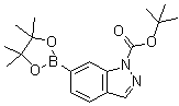 6-(4,4,5,5-Tetramethyl-1,3,2-dioxaborolan-2-yl)-1H-indazole-1-carboxylic acid 1,1-dimethylethyl ester molecular structure (CAS 890839-29-9)