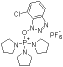 structure of CAS# 893413-42-8, PyCOP;(T-4)-[6-Chloro-1-(hydroxy-O)-1H-benzotriazolato]tri-1-pyrrolidinylphosphorus(1+) hexafluorophosphate(1-)