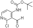 结构式 CAS# 893423-62-6, N-(2-氯-3-甲酰基-4-吡啶基)氨基甲酸叔丁酯