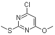 structure of CAS# 89466-42-2, 4-Chloro-6-methoxy-2-(methylthio)pyrimidine