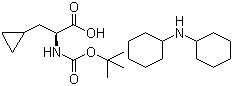 Boc-L-Cyclopropylalanine dicyclohexylamine salt molecular structure (CAS 89483-07-8)