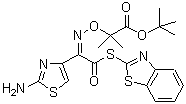 2-Mercaptobenzothiazolyl-(Z)-(2-aminothiazol-4-yl)-2-(tert-butoxycarbonyl) isopropoxyiminoacetate   molecular structure (CAS 89604-92-2)