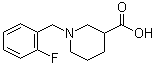 结构式 CAS# 896046-65-4, 1-[(2-氟苯基)甲基]-3-哌啶甲酸
