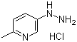结构式 CAS# 896133-77-0, 5-肼基-2-甲基吡啶盐酸盐
