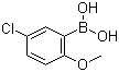 structure of CAS# 89694-48-4, 5-Chloro-2-methoxyphenylboronic acid;5-Chloro-2-methoxybenzeneboronic acid