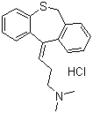 结构式 CAS# 897-15-4, 11-(3-二甲基氨基丙亚基)-6,11-二氢二苯并[b,e]硫杂卓盐酸盐