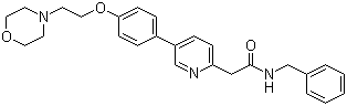 结构式 CAS# 897016-82-9, KX 01; 5-[4-[2-(4-吗啉基)乙氧基]苯基]-N-(苯基甲基)-2-吡啶乙酰胺