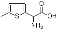 structure of CAS# 89776-66-9, 2-Amino-2-(5-methylthiophen-2-yl)acetic acid;alpha-Amino-5-methyl-2-thiopheneacetic acid