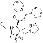 structure of CAS# 89789-07-1, Tazobactam diphenylmethyl ester;Benzhydry 2beta-triazolmethyl-2alpha-methyl-6,6-dihydropernicillanate-1,1-dioxide