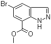 结构式 CAS# 898747-24-5, 5-溴-1H-吲唑-7-甲酸甲酯