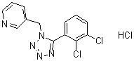 structure of CAS# 899431-18-6, 3-[[5-(2,3-Dichlorophenyl)-1H-tetrazol-1-yl]methyl]pyridine monohydrochloride;A 438079