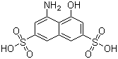 1-氨基-8-萘酚-3,6-二磺酸分子结构 (CAS 90-20-0)