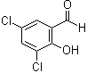 structure of CAS# 90-60-8, 2-Hydroxy-3,5-dichlorobenzaldehyde;3,5-Dichloro-2-hydroxybenzaldehyde; 3,5-Dichlorosalicylaldehyde; NSC 96393