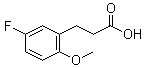 structure of CAS# 900021-53-6, 5-Fluoro-2-methoxybenzenepropanoic acid