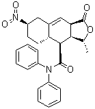 structure of CAS# 900186-72-3, (3R,3aS,4S,4aS,7R,9aR)-1,3,3a,4,4a,5,6,7,8,9a-Decahydro-3-methyl-7-nitro-1-oxo-N,N-diphenylnaphtho[2,3-c]furan-4-carboxamide
