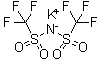 structure of CAS# 90076-67-8, Potassium bis(trifluoromethane)sulfonimide;Potassium bis(trifluoromethanesulfonyl)imide; Potassium bis(trifluoromethylsulfonyl)imide; Potassium bistrifluoromethanesulfonylamide