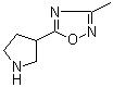 3-甲基-5-(吡咯烷-3-基)-1,2,4-噁二唑分子结构 (CAS 902836-46-8)